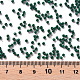 11/0グレードのベーキングペイントガラスシードビーズ  ラウンド  ティール  2.3x1.5mm  穴：1mm  約5300個/50g X-SEED-N001-A-1029-3