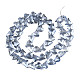 Chapelets de perles en verre transparent électrolytique EGLA-N002-44-09-2