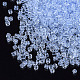 ガラスシリンダービーズ  シードビーズ  透明色  丸い穴  コーンフラワーブルー  1.5~2x1~2mm  穴：0.8mm  約8000個/袋  約85~95 G /袋 SEED-Q036-01A-H04-3