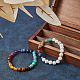 Ensembles de fabrication de bracelets chakra de yoga sunnyclue DIY DIY-SC0012-65-5