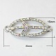Mixed Alloy Grade A Rhinestone Oval Links X-RB-C1305-M-2
