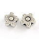 Perlas de flores de aleación de estilo tibetano TIBEB-Q060-016-LF-1