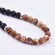 Frosted Natural Gemstone Beaded Necklaces NJEW-JN01939-3
