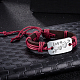 Unisex pulseras de cordón de cuero de moda BJEW-BB15581-C-10