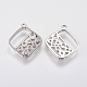Brass Micro Pave Cubic Zirconia Charms KK-A144-039P-2