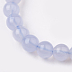 Dentelle bleu agate bracelets élastiques naturelles BJEW-S138-01D-3