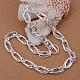 Popular Silver Plated Brass Wheat Chain Necklaces For Men NJEW-BB12747-4