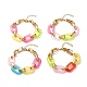 Bracelet chaîne câble acrylique bicolore pour adolescente femme BJEW-JB07181-1