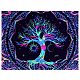 Creatcabin Schwarzlicht-Wandteppich „Baum des Lebens“ AJEW-WH0042-47A-2