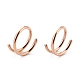 Двойное кольцо в носу для одиночного пирсинга AJEW-C010-02RG-01-2
