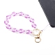 Two Tone Transparent Acrylic Curb Chain Mobile Straps HJEW-JM00453-02-4