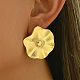Преувеличенные серьги-гвоздики из латуни в виде цветка лотоса CA7944-4