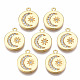 Brass Micro Pave Clear Cubic Zirconia Charms KK-Q277-031-NF-1