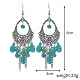 Серьги-подвески из сплава синтетической бирюзы в богемном стиле FS-WG7654C-12-1