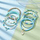 Set di braccialetti elasticizzati con perline di perle e perle naturali della Malesia da 8 e 8 stili BJEW-JB09733-2
