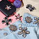 Hobbiesay 8 pièces 4 style flocon de neige & croix & étoile forme artisanat strass appliques PATC-HY0001-17-4