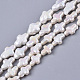 Fili di perle di keshi di perle barocche naturali PEAR-S016-005-1