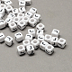 Perles européennes de lettre en acrylique à gros trou SACR-Q103-8mm-01J-1