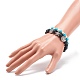 2Pcs 2 Style Natural Lava Rock & Synthetic Turquoise Round Beaded Stretch Bracelets Set BJEW-JB08585-7
