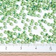 MIYUKIラウンドロカイユビーズ  日本製シードビーズ  11/0  （rr341)緑の罫線入りのシャルトリューズab  2x1.3mm  穴：0.8mm  約1111個/10g X-SEED-G007-RR0341-4
