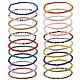 Ensemble de bracelets de cheville extensibles en perles de verre étincelantes pour femmes AJEW-SW00002-1