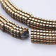 Electroplate Non-magnetic Synthetic Hematite Beads Strands G-J381-4X1mm-A06-2