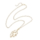 304 нержавеющая сталь пустой макраме мешочек кулон сингапурская цепочка ожерелье изготовление NJEW-JN05283-02-5