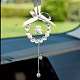 Bowknot & Ring & Ball Tassel Glass Rhinestone Pendant Decorations AUTO-PW0001-17A-1