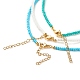 Ensemble de colliers de perles de verre 3pcs NJEW-JN03827-03-5