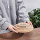 ベネクリエイト陶器ツールセラミックプレート成形型  丸い木製同心幾何学図レール diy セラミック切断と印刷ブランクモデリング泥プレート形成  10x0.6インチ DIY-WH0056-07C-3