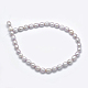 Fili di perle di perle d'acqua dolce coltivate naturali PEAR-K003-26A-01-2