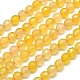Gefärbt natürliche Achat facettierte runde Perlen-Stränge G-E267-05-1