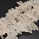 Nuggets Frosted Natural Quartz Crystal Bead Strands G-F289-25-1
