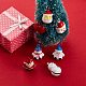 8шт 8 стиля рождественской выпечки расписные латунные подвески-колокольчики KKB-SZ0001-01-6