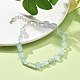 Браслеты из натуральных аквамариновых бусин для женщин BJEW-H623-02S-09-2