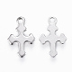 304 Stainless Steel Tiny Cross Charms STAS-L197-08P-2