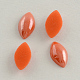 Pearlized Plated Opaque Glass Cabochons PORC-S779-9x18-04-1