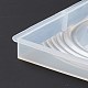 Diyの長方形の波及効果ディスプレイベースのシリコンモールド  レジン型  UVレジン用  エポキシ樹脂工芸品作り  ホワイト  312x130x15.5mm  穴：5mm  内径：303x121mm DIY-C055-01-5
