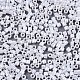 11/0グレードのベーキングペイントガラスシードビーズ  シリンダー  均一なシードビーズサイズ  不透明色の光沢  ホワイト  1.5x1mm程度  穴：0.5mm  約2000個/10g X-SEED-S030-0121-2