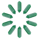 SUNNYCLUE 1 Box 10Pcs Green Aventurine Crystal Point Hexagonal Quartz Healing Chakra Faceted Gemstone Pointed Bullet Stones Wands Carved for Jewelry Making DIY Necklace Riki Balancing Meditation G-SC0001-62-1