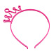クラウンプラスチックヘアバンド  歯付き  女の子のためのヘアアクセサリー  濃いピンク  160x135x6mm OHAR-PW0001-170D-1