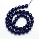 Chapelets de perles rondes naturelles en lapis-lazuli teinté G-O047-06-12mm-3