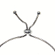 Bracelets réglables en alliage de zinc et verre BJEW-P250-SE036-2