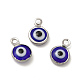 304 Stainless Steel with Glass Enamel Charms STAS-G305-10P-06-3