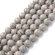Brins de perles de jaspe en argent naturel G-P451-03A-A-1