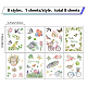 8 feuilles 8 styles autocollants muraux étanches en pvc thème printemps DIY-WH0345-077-2