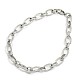 Fashionable 304 Stainless Steel Engraved Vine Mother-son Chain Bracelets STAS-A028-B101-2