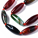 Naturelles multicolores perles d'agate brins G-S370-027B-01-4