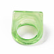 透明アクリル指輪  天然石風  ミックスカラー  usサイズ8 3/4(18.7mm) RJEW-T010-10-4