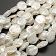 Rondes plat perle naturelle nucléé chapelets de perles PEAR-F001-05-1